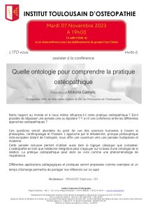 ontologie comprendre ostéopathie